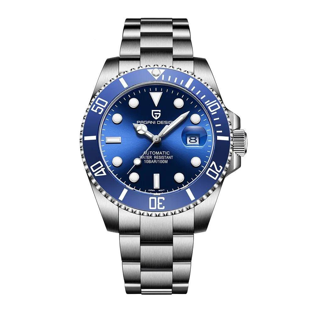 Pagani Design 1661 bleu - Montre Hommage submariner Automatique Homme 40mm - Heritage Time