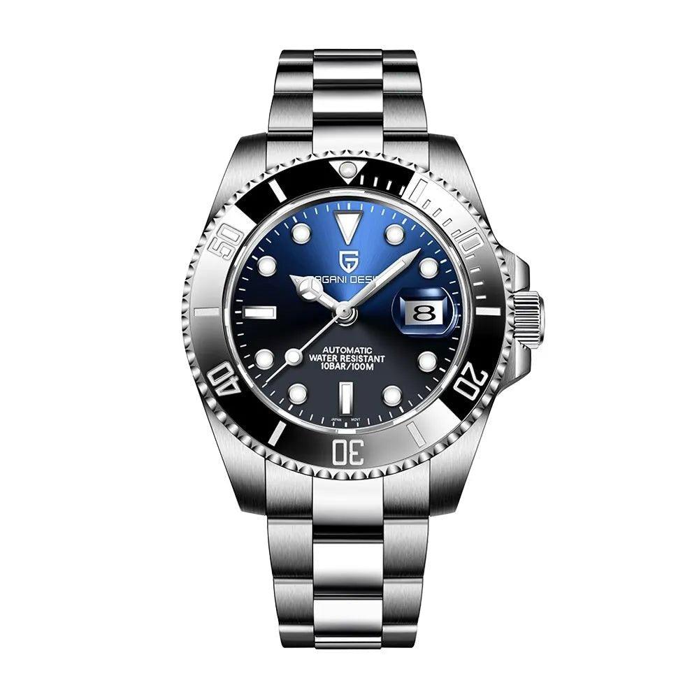 Pagani Design "1661 bleu et noir" - Montre Hommage submariner Automatique Homme 40mm - Heritage Time